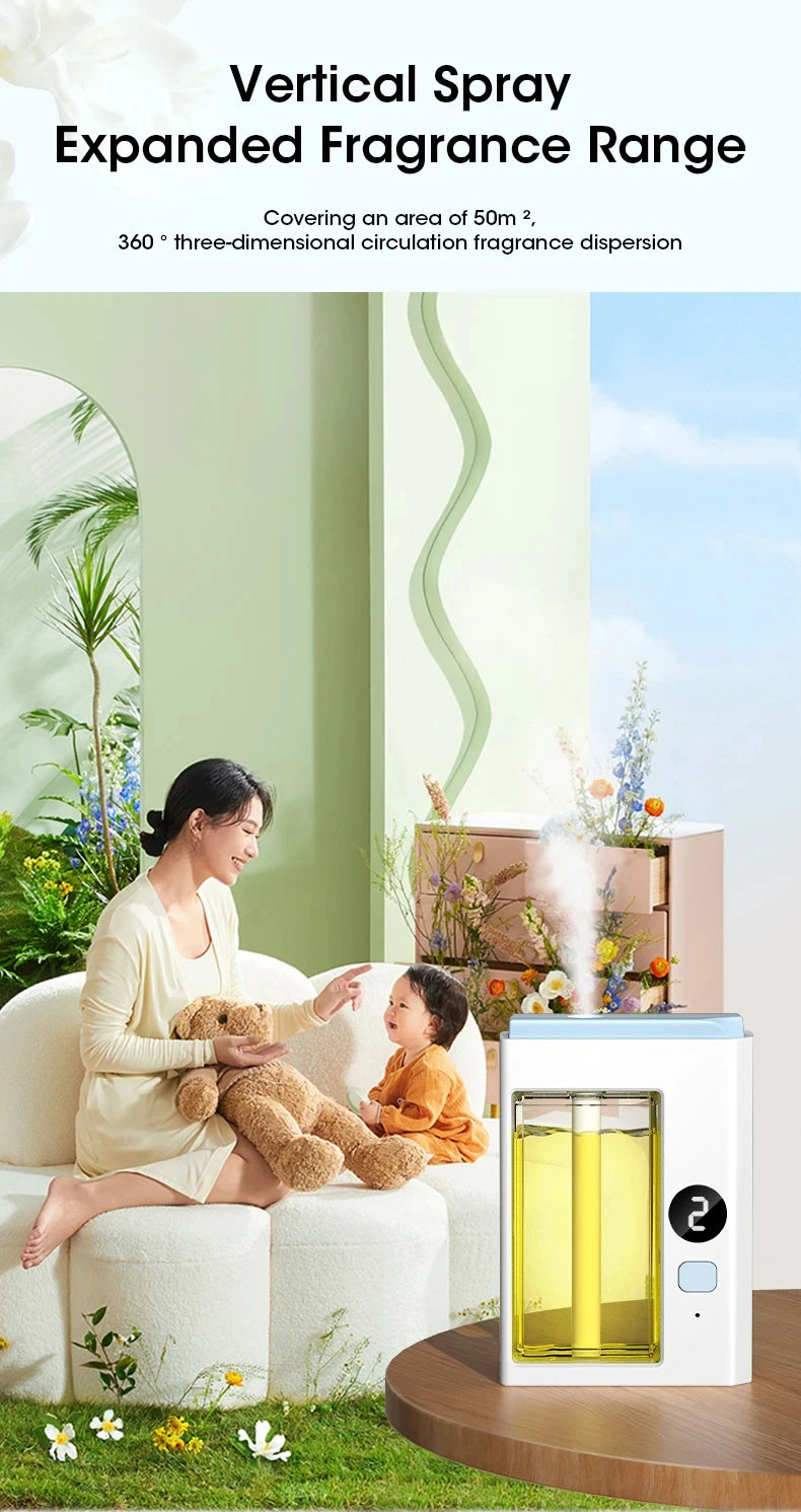 4-Modes Scent Diffusers for Home Oil Diffuser Bedroom Vaporizer Natural Fragrance Humidifier USB Aromatherapy Desktop