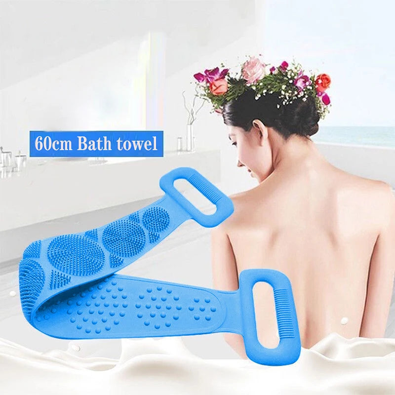 Silicone Body Scrubber Back Massage Exfoliating Sponge Bathroom Bath Brush Scrub Shower Brush Body Wash Scrub Removal Bath Spong