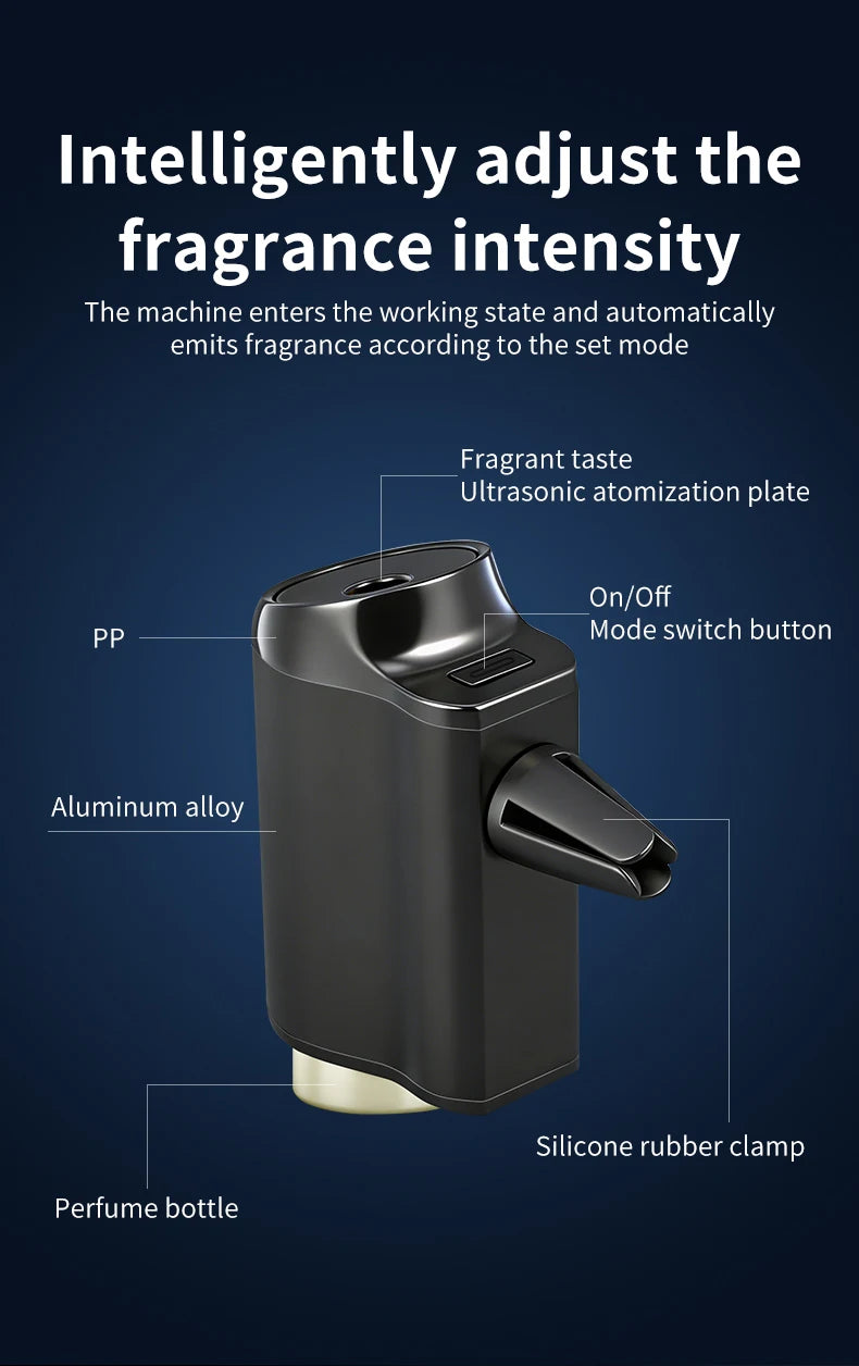 Smart Car Air Aromatherapy Diffuser Fragrance Car Air Fresheners With Three Adjustable Humidifier Essential Oil Diffuser