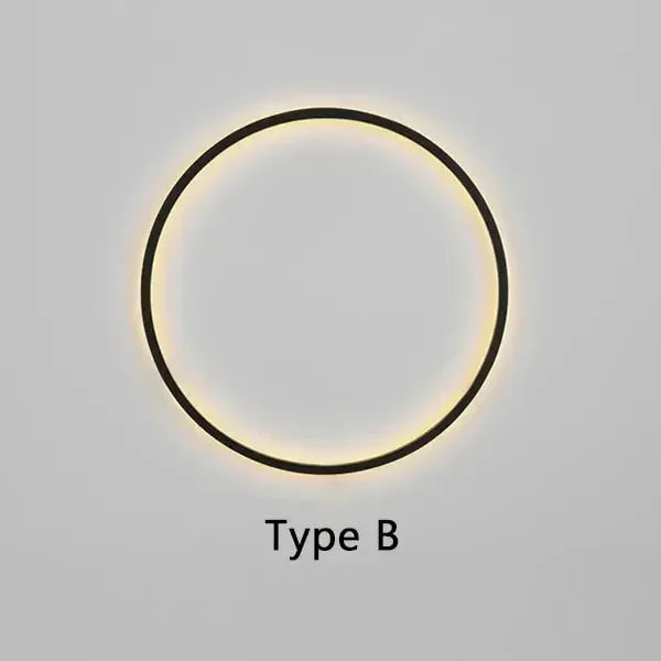 Modern Decor LED Wall Lamp For Bedroom Living Room Home Nordic Design Round Ring Indoor USB Wall Sconce Lighting Fixture