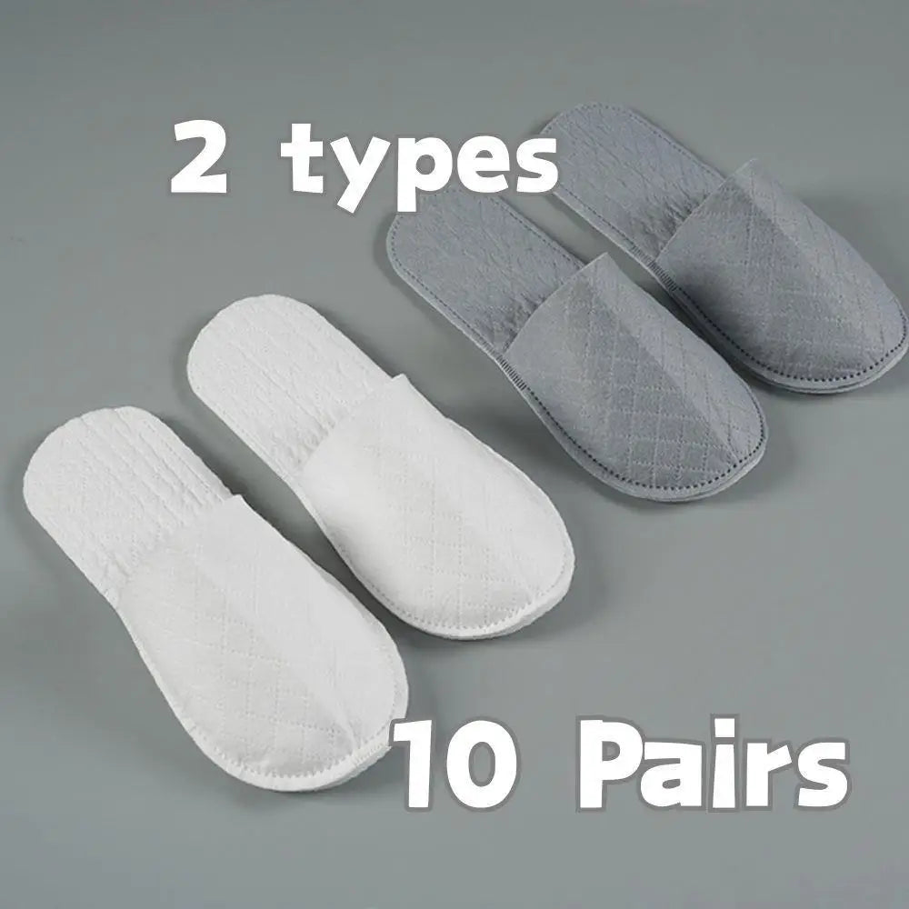 10 Pairs Lot Hotel Slippers Unisex Slipper Non Woven Disposable Slippers Closed Toe Hotel Slippers Hotel Cheap SPA Guest Slides