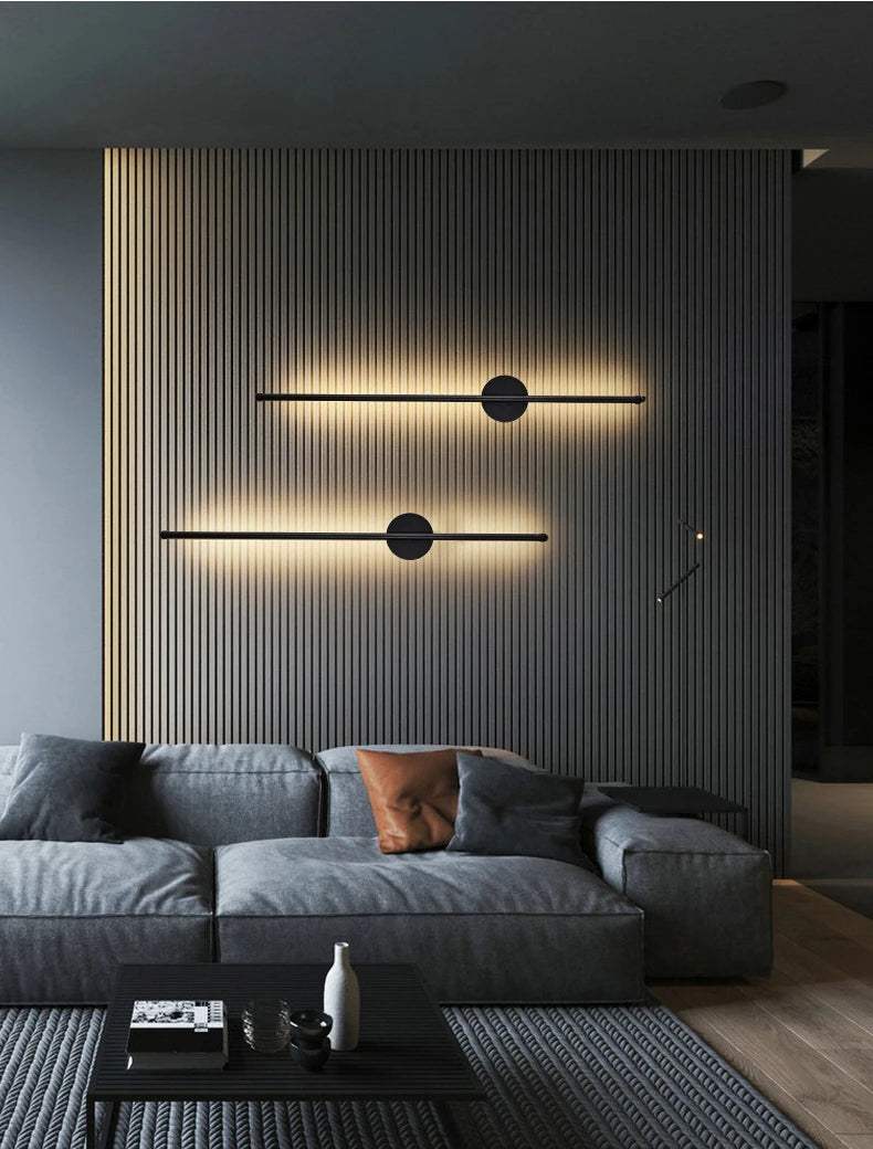 Modern LED Wall Lamp Minimalist Led 40/55cm Light Bedroom Bedside Long Strip Wall Sconces Living Room Home Indoor Lighting