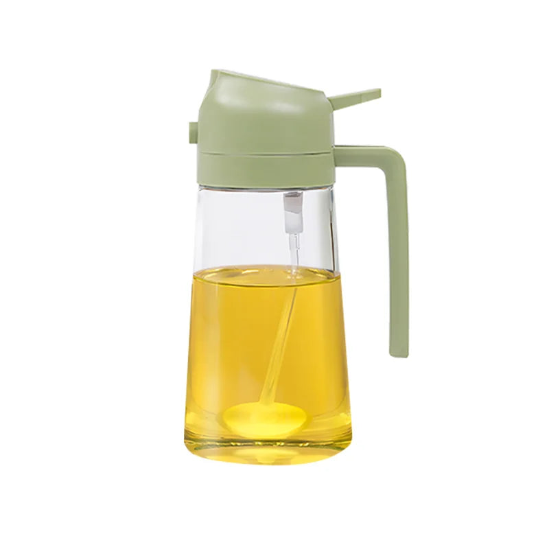 2in1 500ml Plastic Spray Oil Sprayer Bottle Spray Oil Dispenser Oil Jar Cruet BBQ Kitchen Baking Roasting Picnic Kitchen Tool