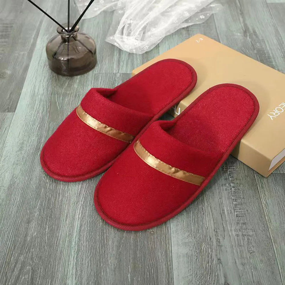 Disposable Coral Fleece Slippers Men Business Travel Passenger Shoes Home Guest Slipper Hotel Beauty Washable Shoes Slippers