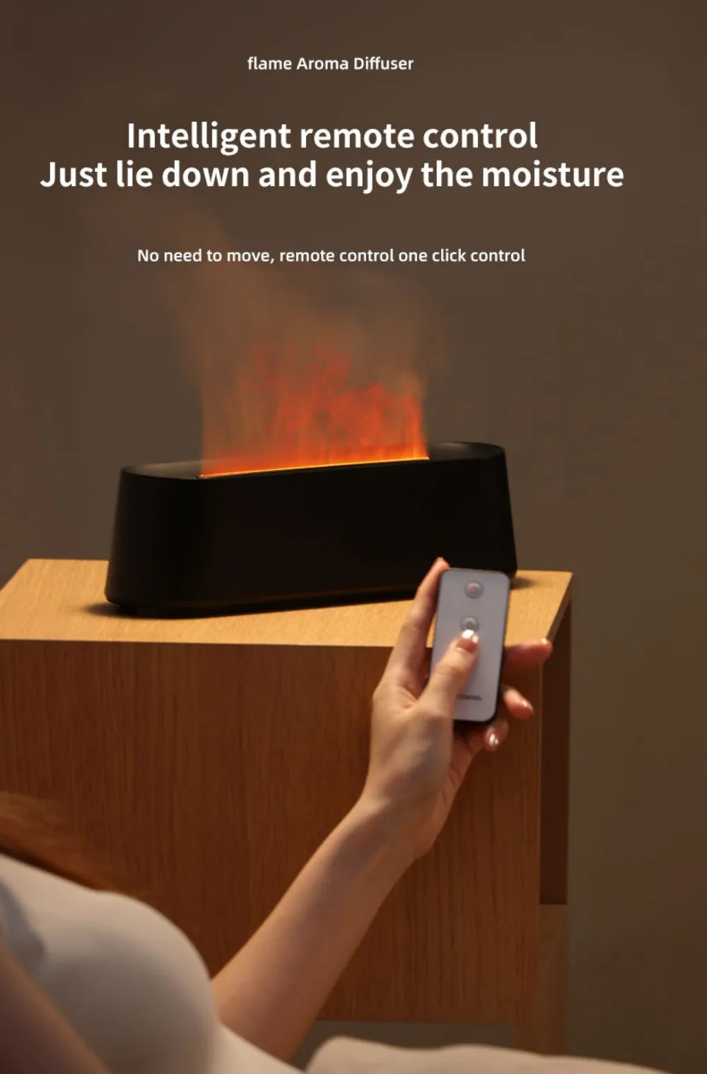 Essential Oil Aroma Diffuser Multicolor Flame Humidifier Timing Protect Colorful Ambient Light Home Air Humidifier Aroma Machine