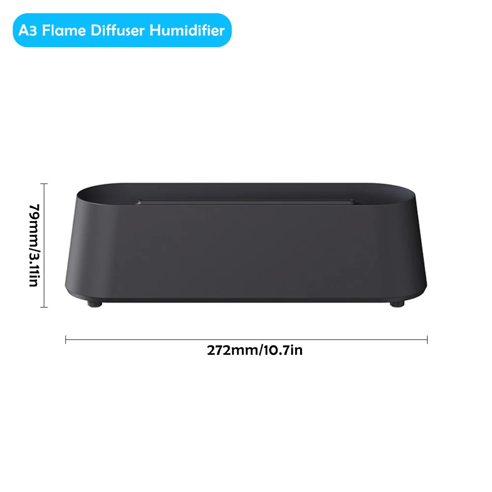 Essential Oil Aroma Diffuser Multicolor Flame Humidifier Timing Protect Colorful Ambient Light Home Air Humidifier Aroma Machine