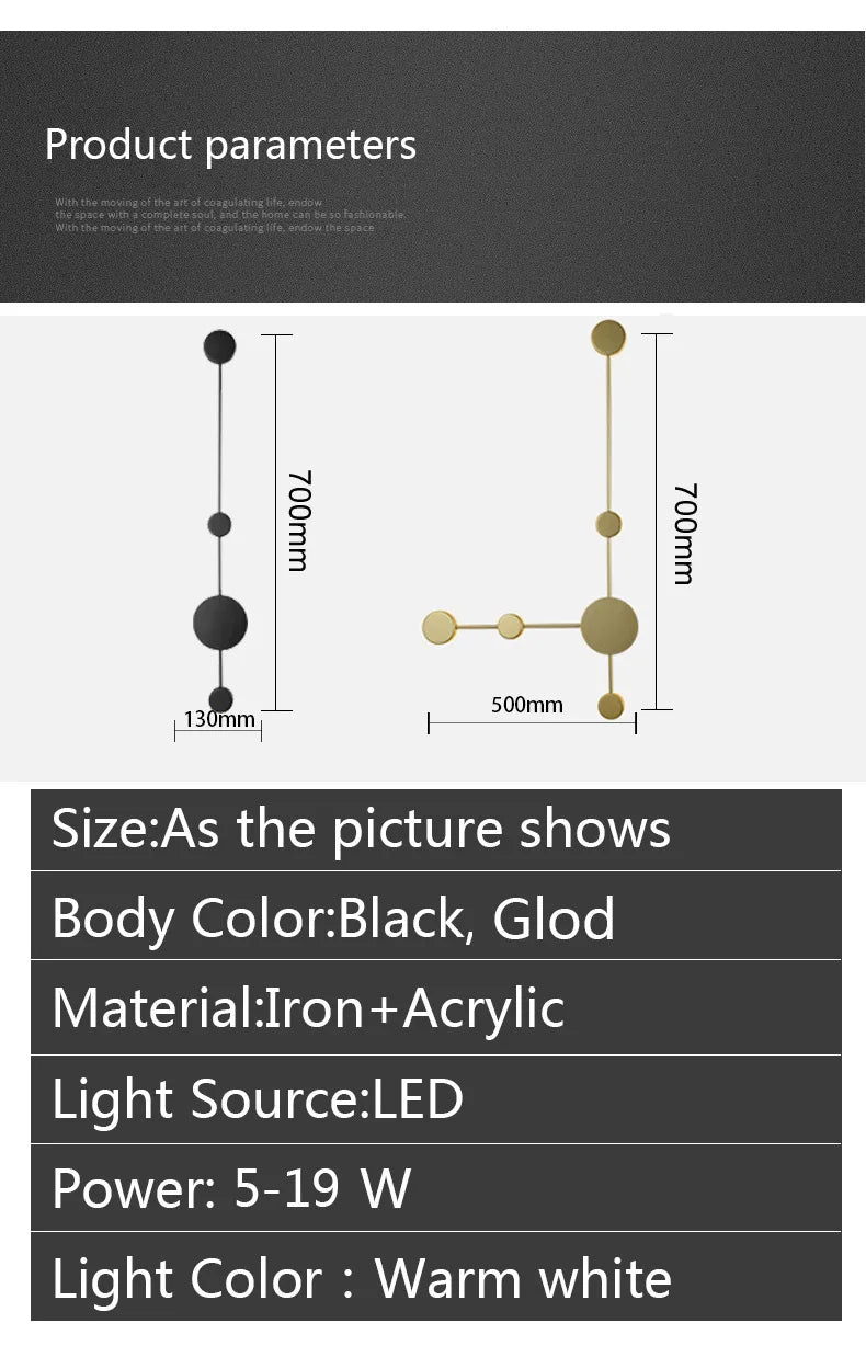 Modern LED Wall Lamp Simple Living Room Background Wall Light Bedroom Bedside Wall Sconce Creative Hotel  Hall Corridor Lighting