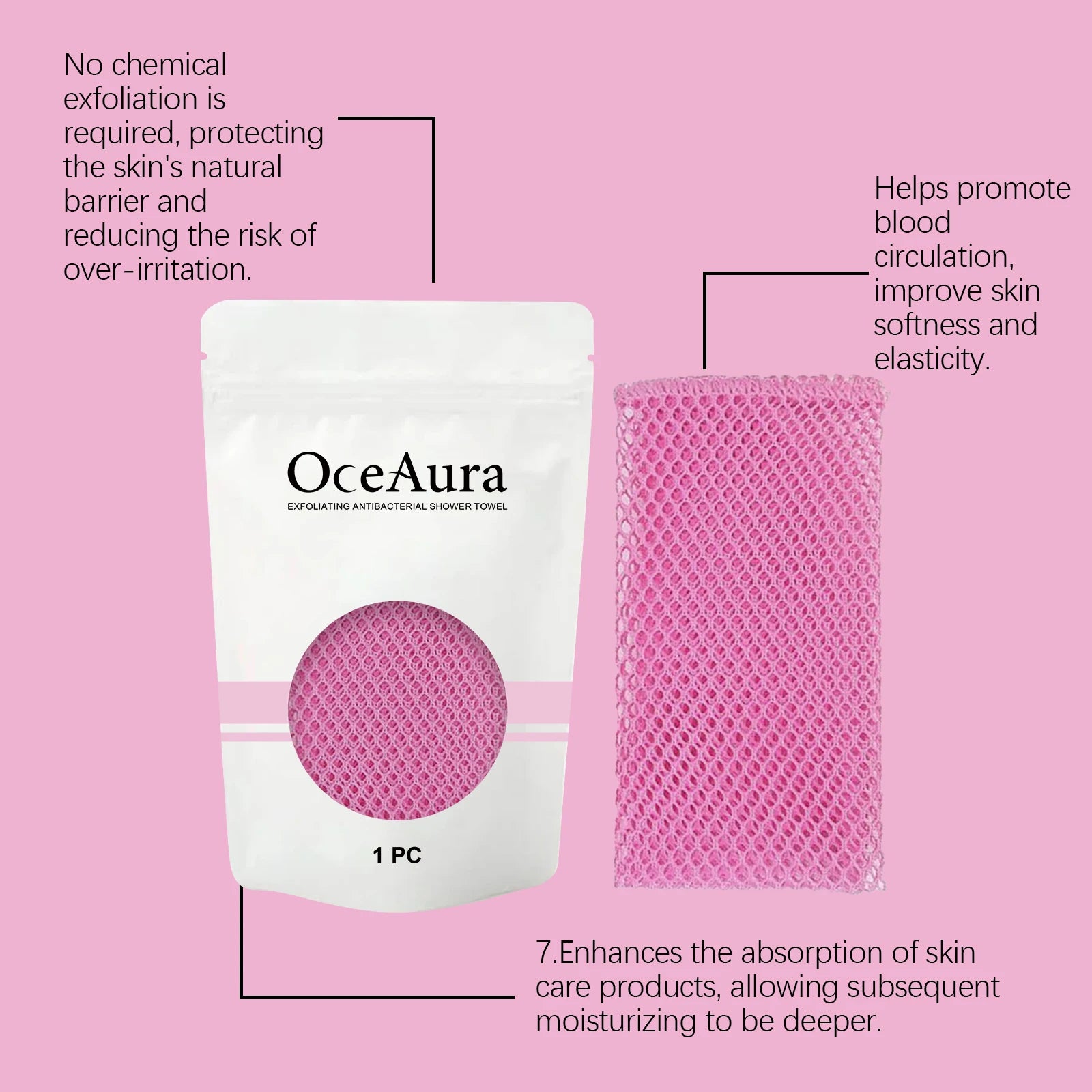 Back Scrub Washcloth For Body Exfoliating Shower Towel Cleansing Skin Polishing Cloth Oil Control Dirt Removal Bath Accessories