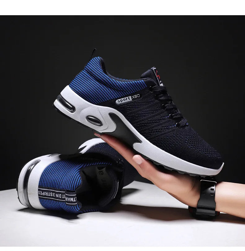 Men's Trendy Breathable Lace-Up Running Shoes Korean Light Casual Sports Sneakers