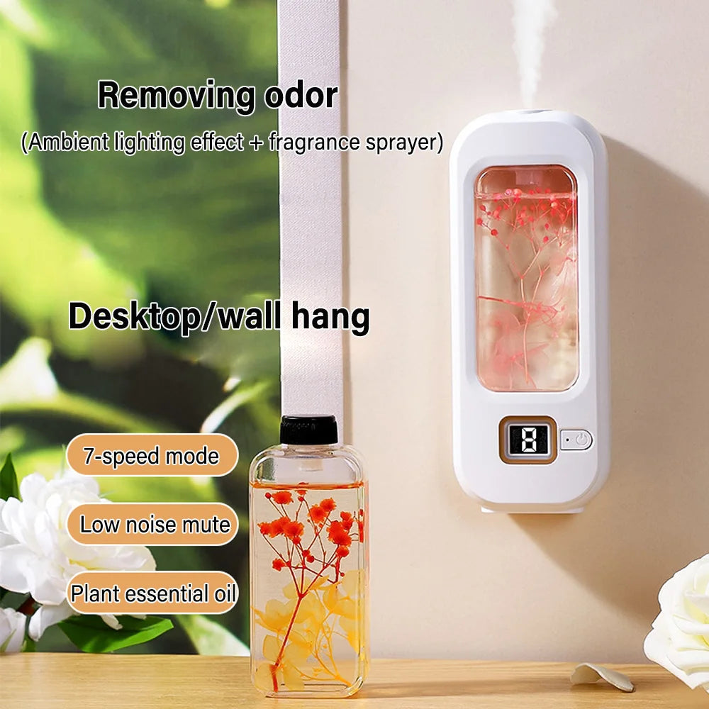 Aromatherapy Machine Automatic Home Fragrance Machine Essential Oil Diffuser Nebulizer for Kitchen and Toilet Deodorization