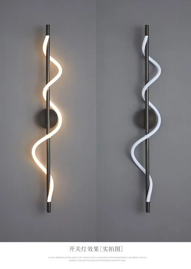 Bedroom Bedside LED Wall Lamp Italian Minimalist Designer Creative Art Living Room TV Background Corridor Staircase Decoration