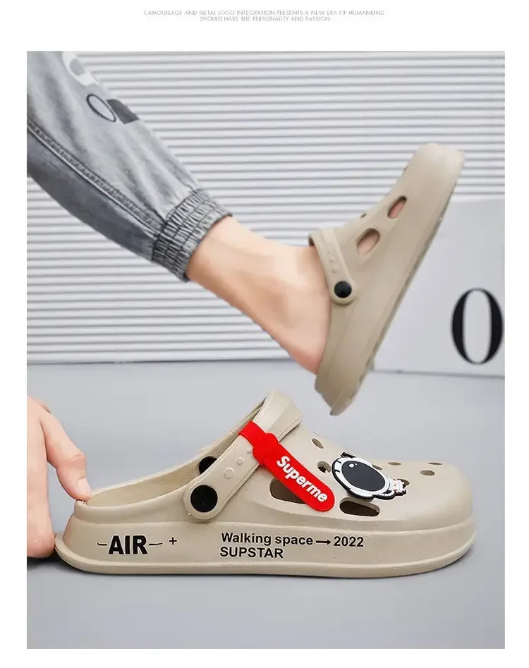 Men Women Sandals Breathable Home Slippers Outdoor Fashion Garden Clogs Couple Water Shoes Sandals For Men Black White