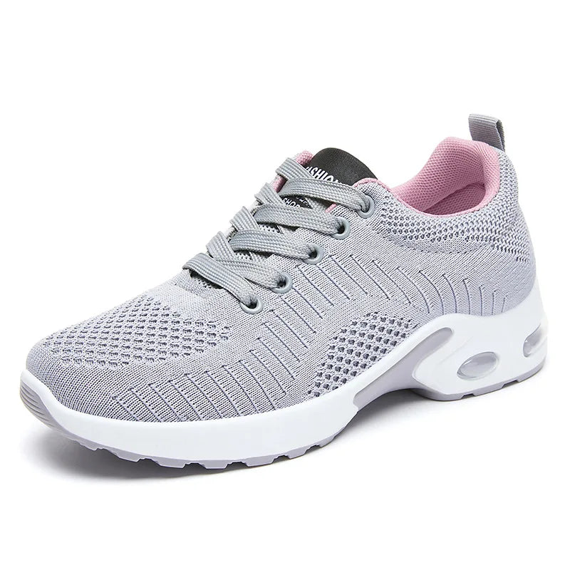 Spring 2025 Women's Large Size Running Shoes Casual Air Cushion Sports Sneakers Comfortable Breathable Fitness Footwear