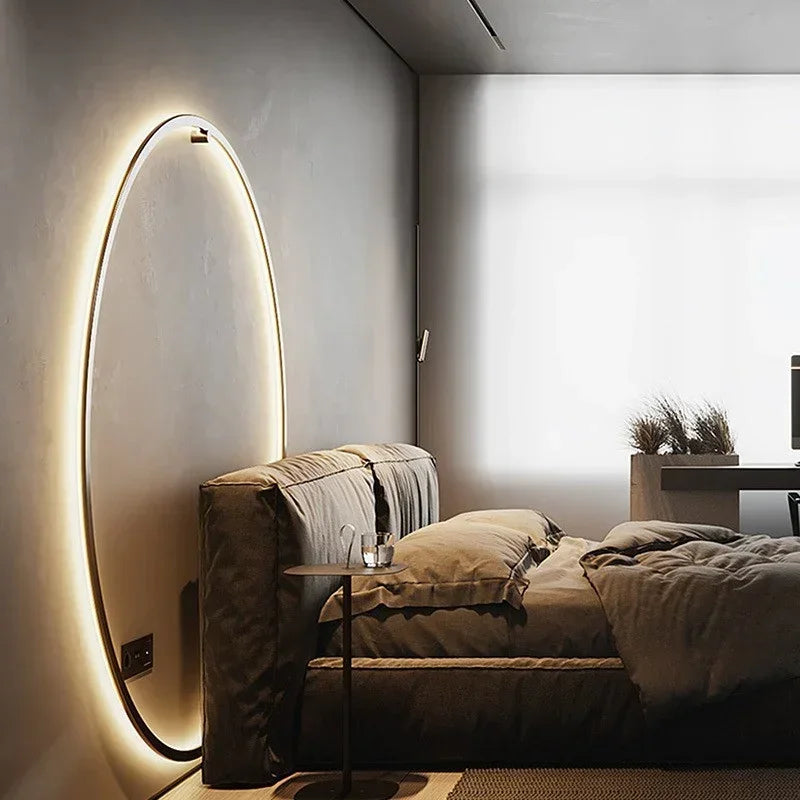 Modern Decor LED Wall Lamp For Bedroom Living Room Home Nordic Design Round Ring Indoor USB Wall Sconce Lighting Fixture