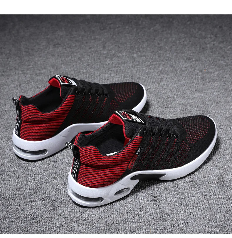 Men's Trendy Breathable Lace-Up Running Shoes Korean Light Casual Sports Sneakers