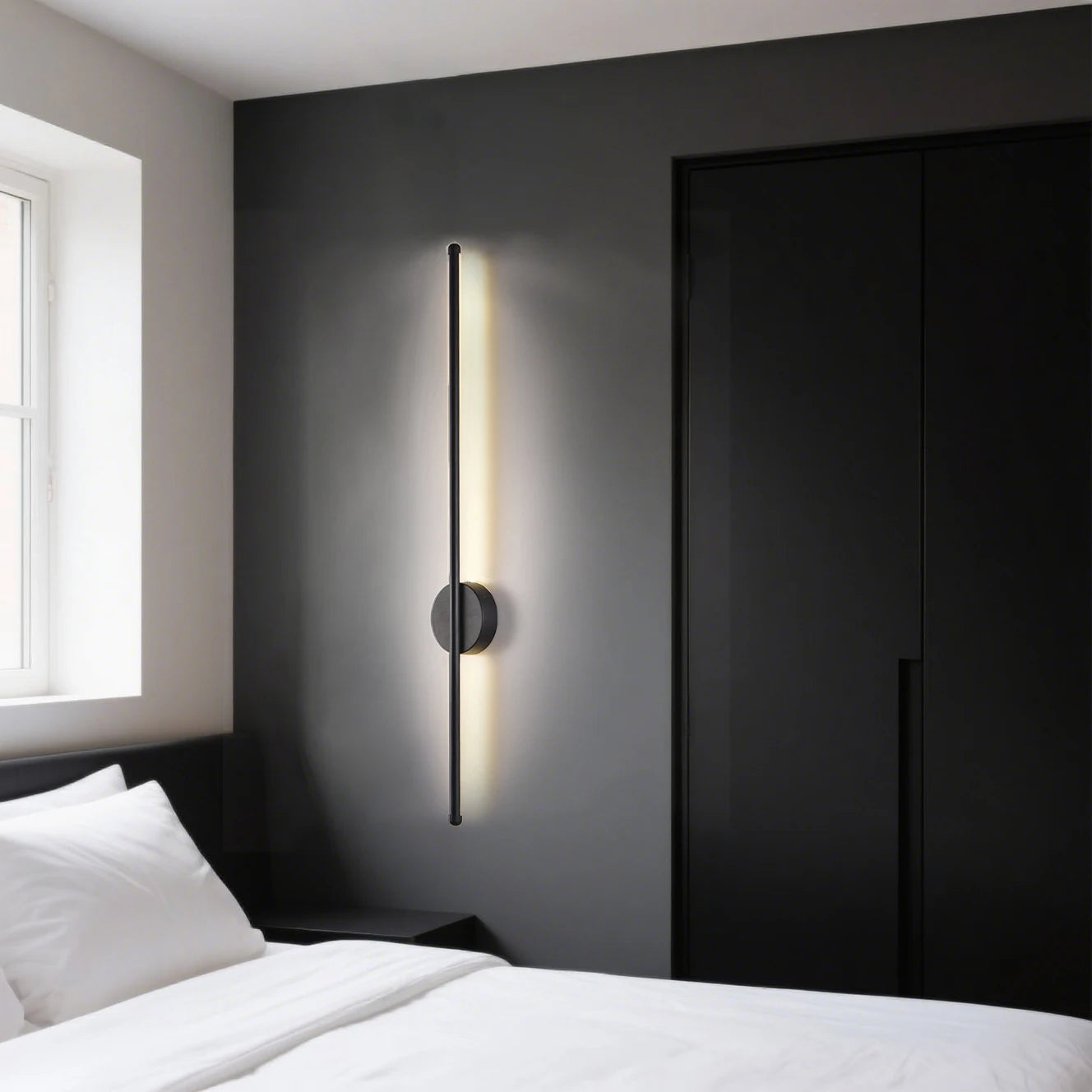 Modern LED Wall Lamp Minimalist Led 40/55cm Light Bedroom Bedside Long Strip Wall Sconces Living Room Home Indoor Lighting