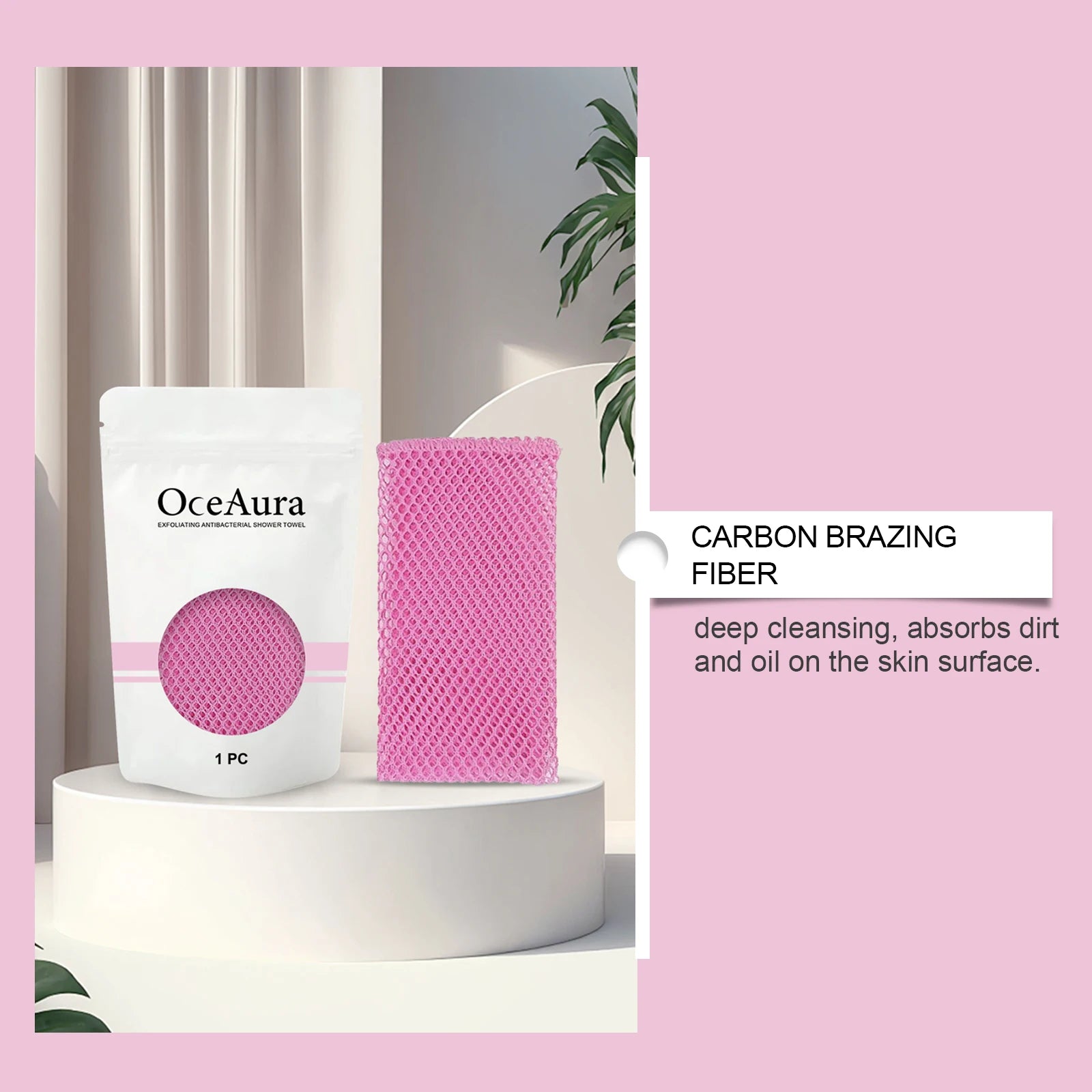 Back Scrub Washcloth For Body Exfoliating Shower Towel Cleansing Skin Polishing Cloth Oil Control Dirt Removal Bath Accessories