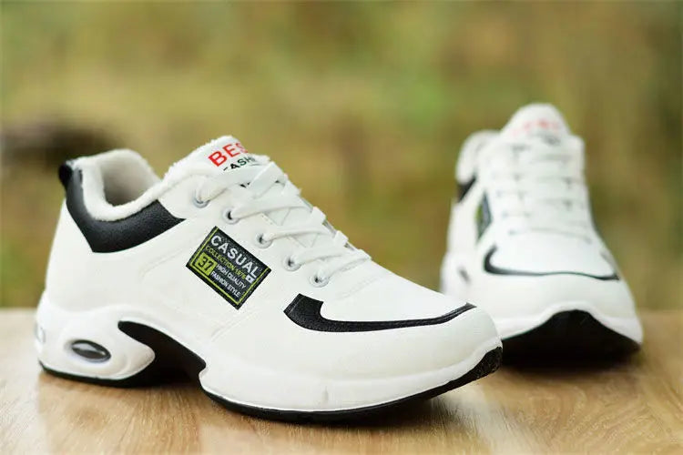 2025 new spring trend sports men's shoes Lace-up thick sole casual breathable fashion shoes Large size Wear skid resistance