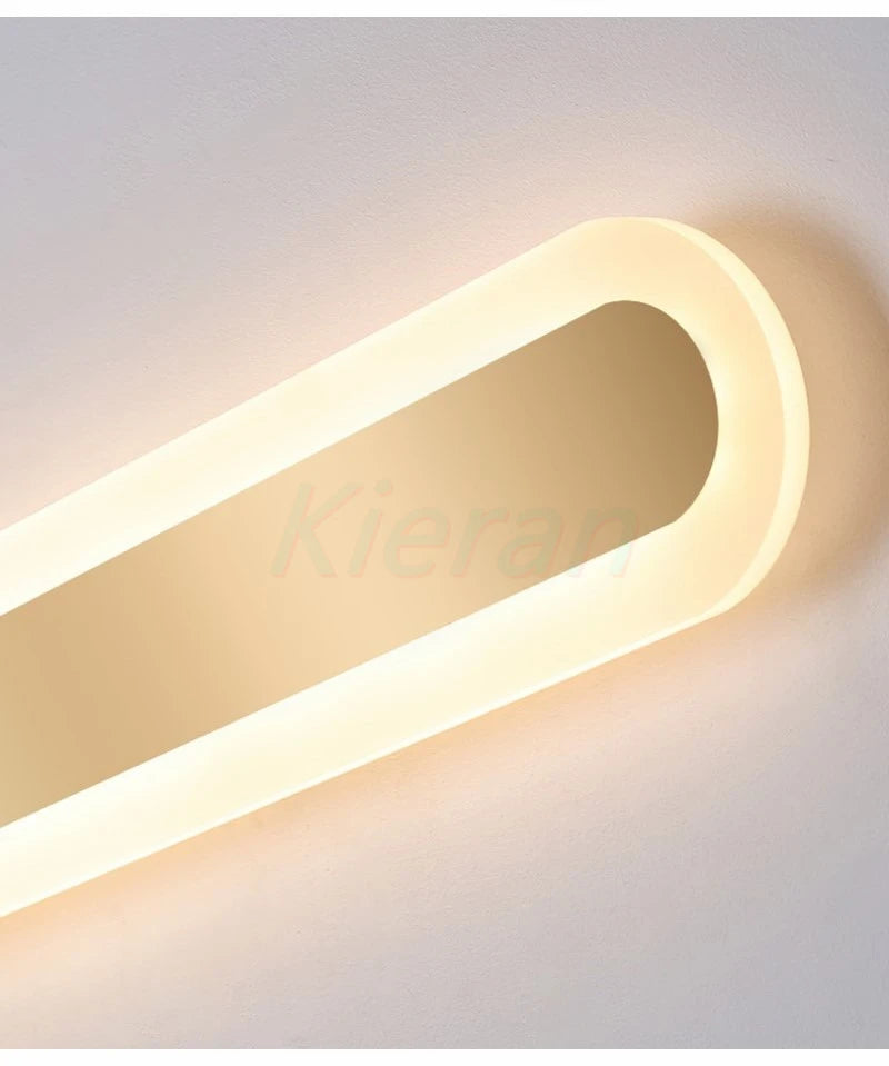 Modern Minimalist Long Strip LED Wall Lamps Bedroom Bedside Wall Lights Stairway  Living Room Background Room Decor Wall Lights