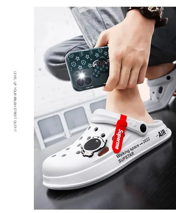 Men Women Sandals Breathable Home Slippers Outdoor Fashion Garden Clogs Couple Water Shoes Sandals For Men Black White