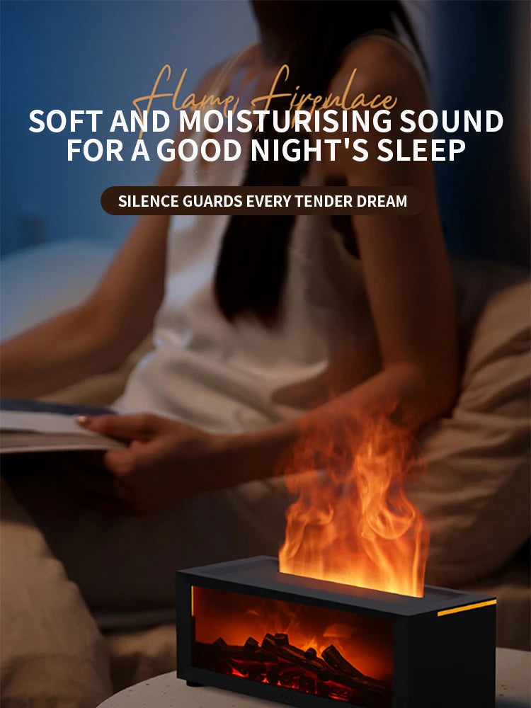 Air Aroma Humidifier Essential Oils Humidifier Flame Fragrance Diffuser Home Aromatherapy Diffuser With LED Light Remote Control