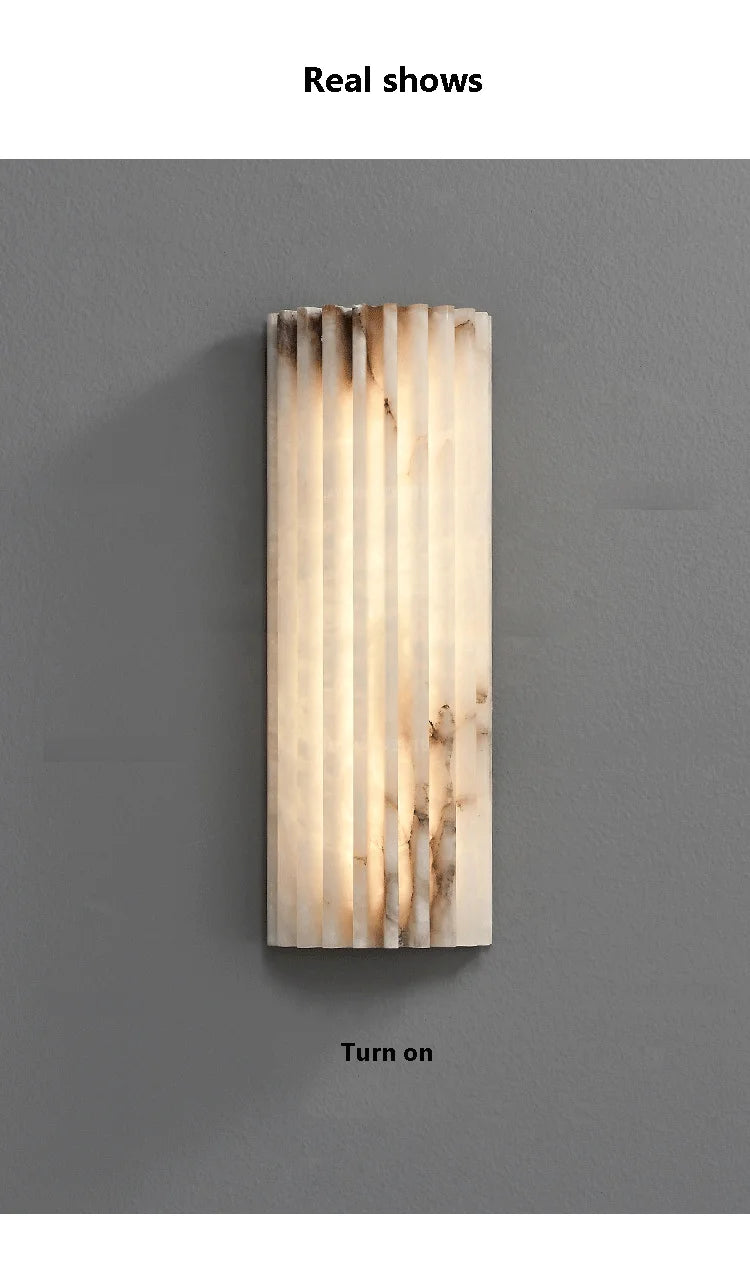 Modern Minimalist Marble Wall Lamp Bedside Lamp Bedroom Italian Style Light Luxury Designer Personalized Living Room TV Sconce