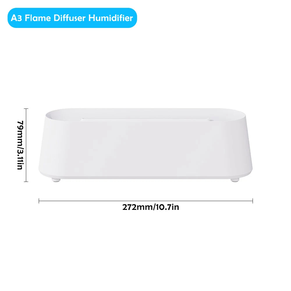 Essential Oil Aroma Diffuser Multicolor Flame Humidifier Timing Protect Colorful Ambient Light Home Air Humidifier Aroma Machine