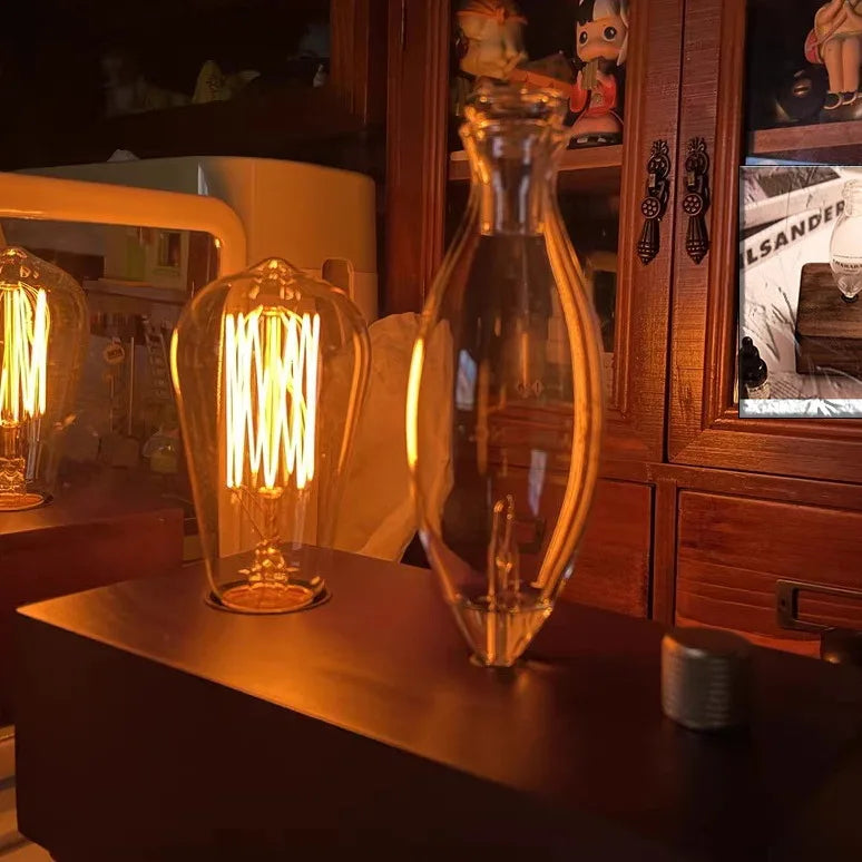 Aroma Diffuser Vintage Tungsten Filament Lamp Aromatherapy Machine Humidifier Lighting Sandalwood Pure  Essential Oil Diffuser