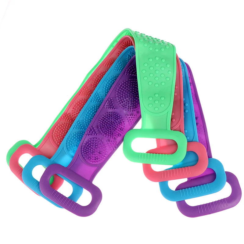 Silicone Body Scrubber Back Massage Exfoliating Sponge Bathroom Bath Brush Scrub Shower Brush Body Wash Scrub Removal Bath Spong