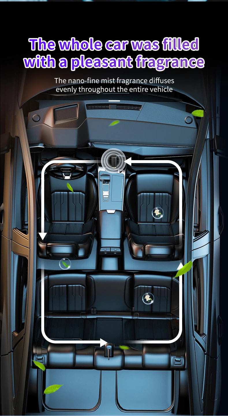 Smart Car Air Aromatherapy Diffuser Fragrance Car Air Fresheners With Three Adjustable Humidifier Essential Oil Diffuser