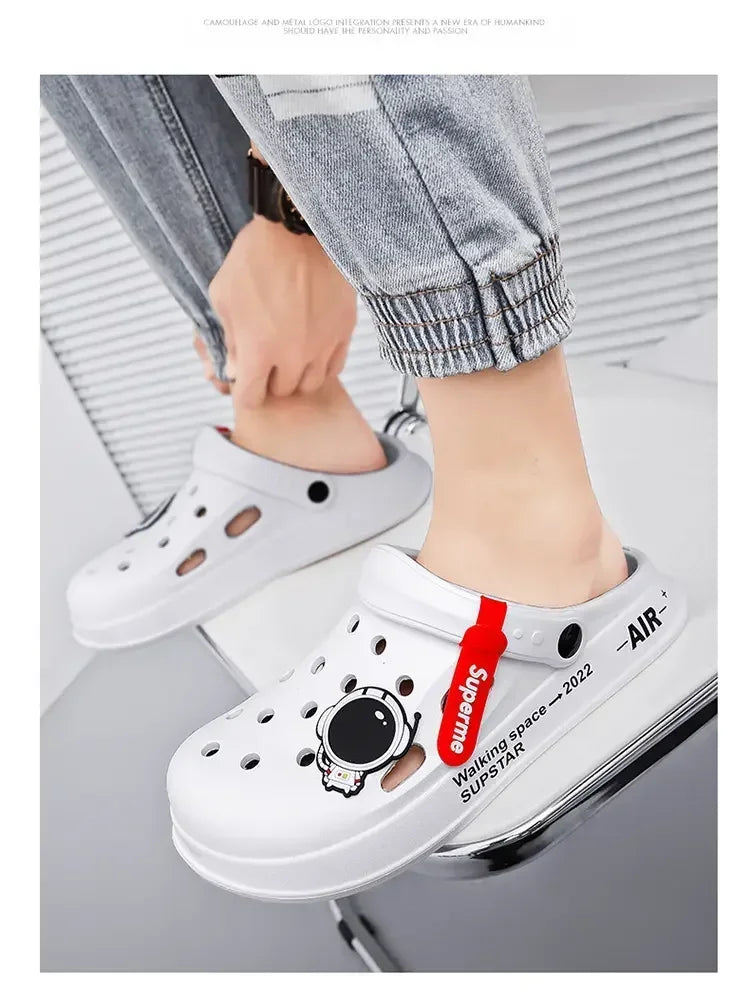 Men Women Sandals Breathable Home Slippers Outdoor Fashion Garden Clogs Couple Water Shoes Sandals For Men Black White