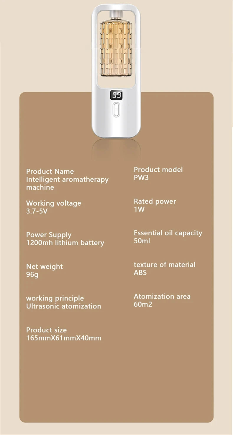 Aroma Diffuser Humidifier 5 GearFragrance Essential Oil Aromatherapy Machine Air Freshener Hotel Bedroom Toilet Deodorization