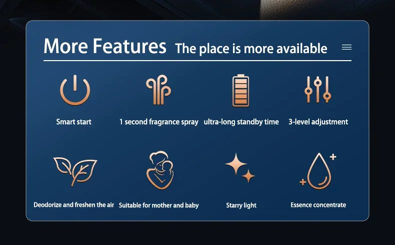 Car Diffusers For Essential Oils Aromatherapy Diffuser 50ML Fragrance Diffuser Waterless Auto Off Scent Machine For Room Car