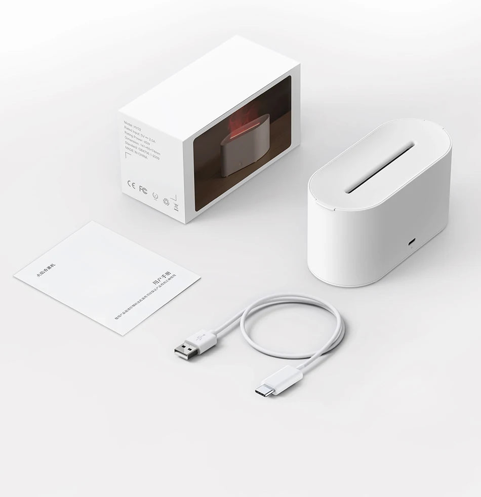 160ml Flame Diffuser Humidifier 7 Colors Light Changing Essential Oil Diffusers Aromatherapy Diffusers for Home Office Bedroom