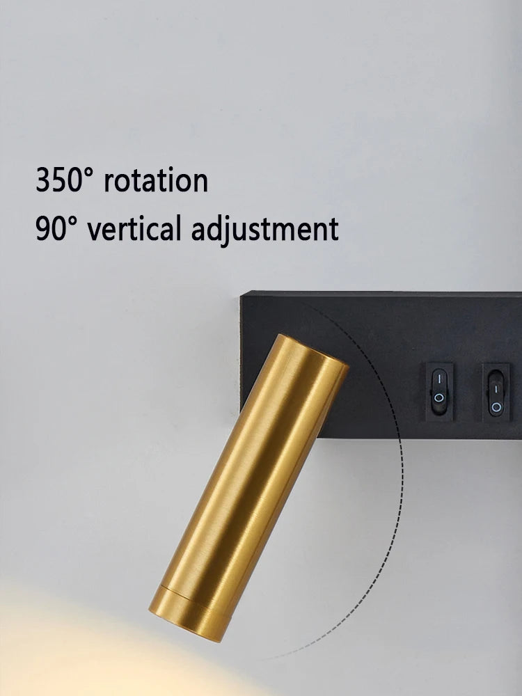New Reading With Switch Minimalist Wall Lamps Bedroom Bedside Strip Lights Nordic 2023 Master Bedroom Line Background Wall Lamps