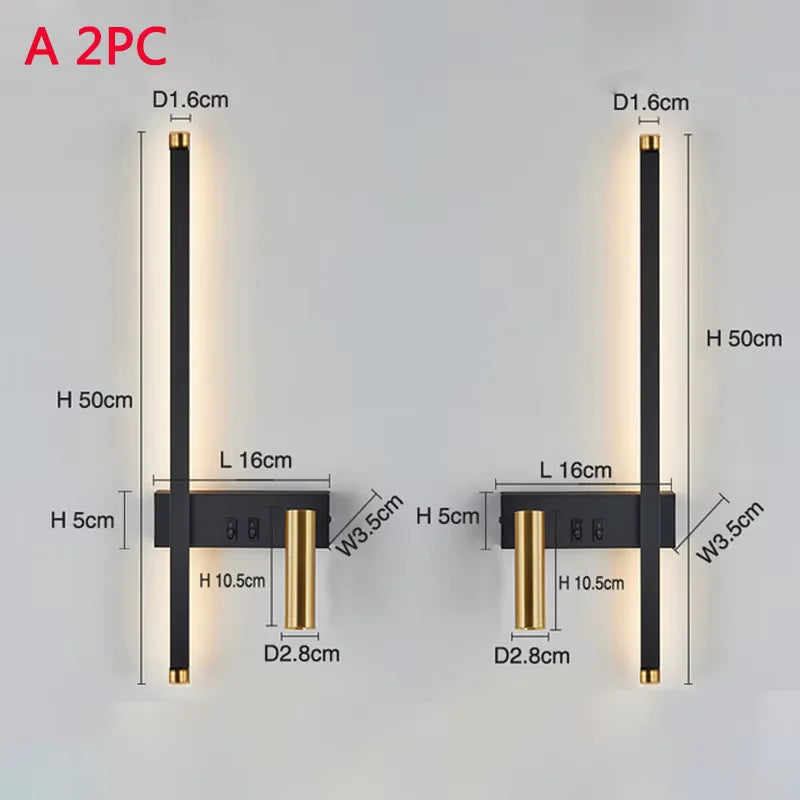 Modern LED Wall Sconce For Bedroom Bedside Living Sofa Background Wall Lights Lighting Fixture Home Decoratioan Wall Lamps