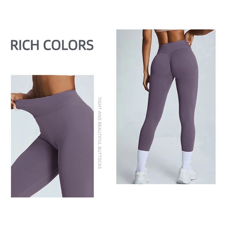Women's High Waist Yoga Leggings Seamless High Stretchy Butt Lifting Breathable Sports Pants for Women Gym Leggings