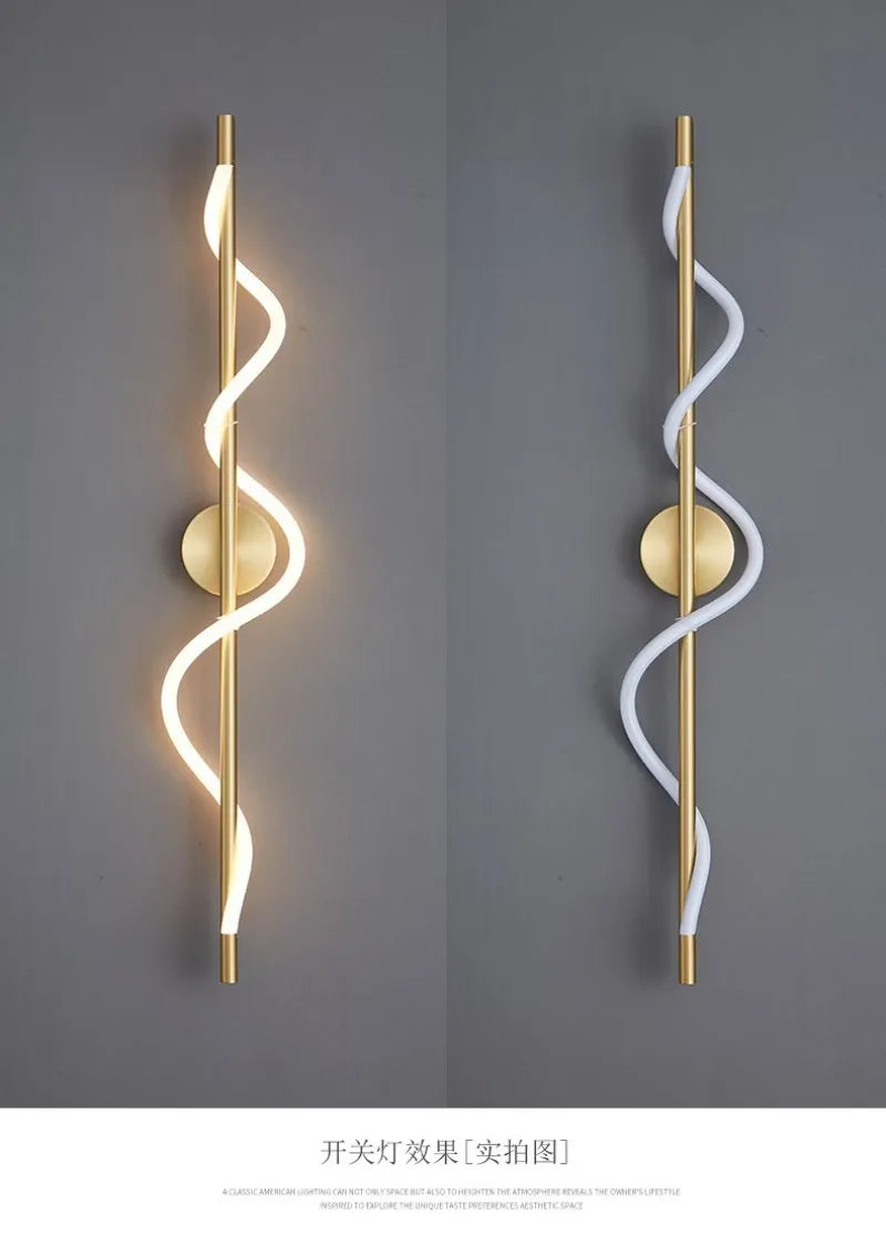 Bedroom Bedside LED Wall Lamp Italian Minimalist Designer Creative Art Living Room TV Background Corridor Staircase Decoration