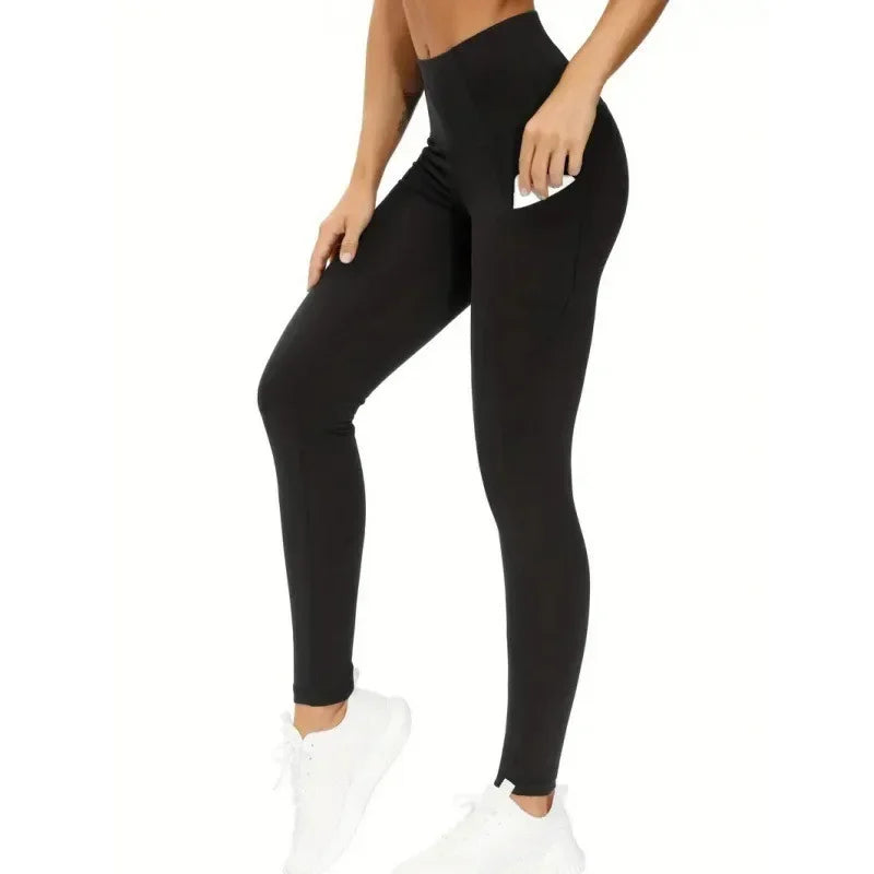 High Waist Yoga Leggings with Pocket Women Leggings Seamless Fitness High Elastic Fashion Hip Liftting Slim Gym Trainning Pants