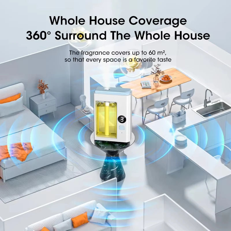 4-Modes Scent Diffusers for Home Oil Diffuser Bedroom Vaporizer Natural Fragrance Humidifier USB Aromatherapy Desktop