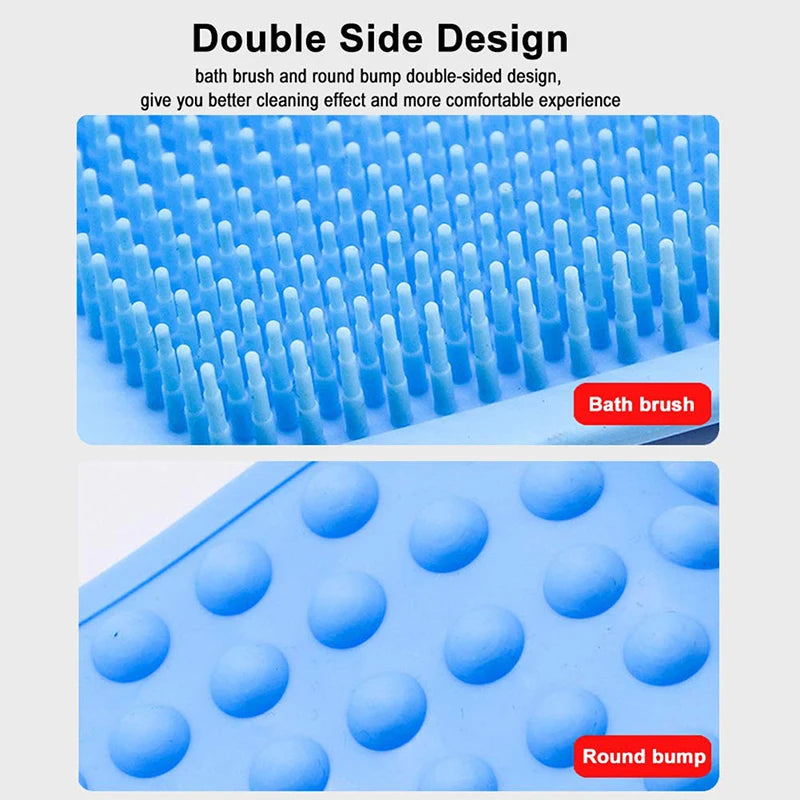 Silicone Body Scrubber Back Massage Exfoliating Sponge Bathroom Bath Brush Scrub Shower Brush Body Wash Scrub Removal Bath Spong