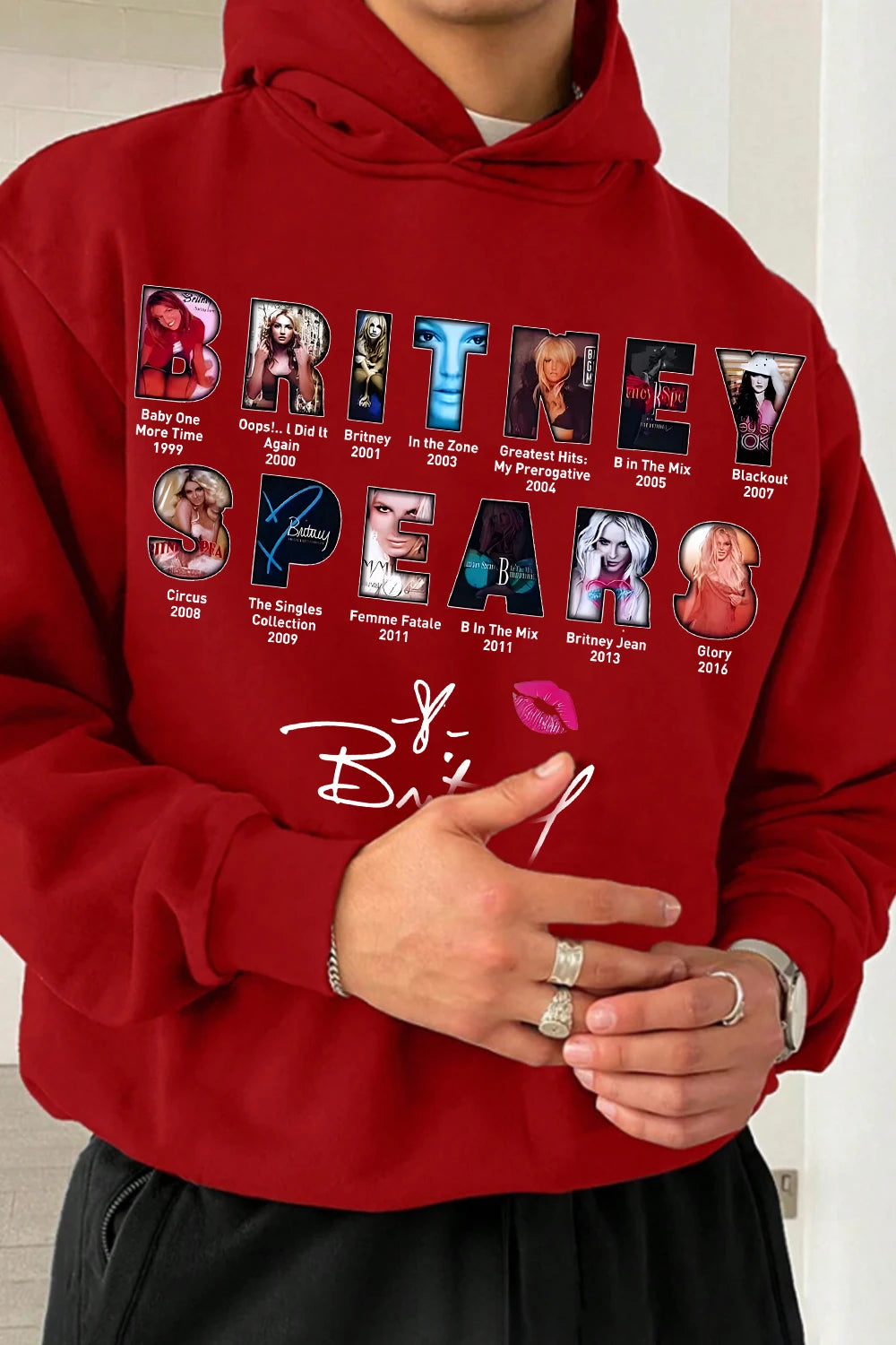 Britney Spears Unisex Hoodie Men Women Oversized Street Y2k Thick Warm Soft Sweatshirt Hip Hop High Quality Male Female Pullover