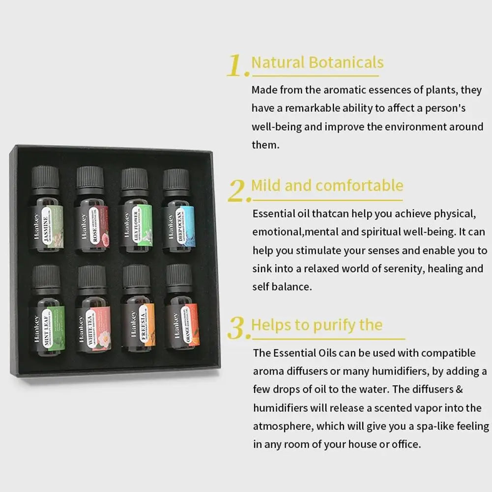 Aromatherapy Essential Oil Set Diffuser Essential Oil Car Air Freshener Scent Perfume Natural Plant Lavender Aroma Diffuser DIY