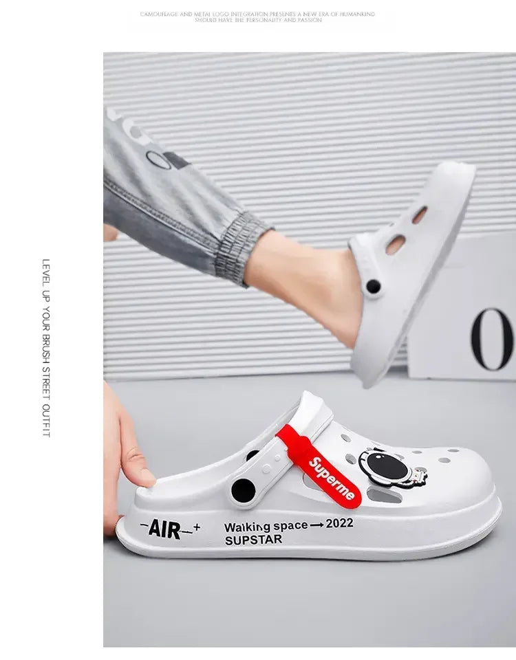 Men Women Sandals Breathable Home Slippers Outdoor Fashion Garden Clogs Couple Water Shoes Sandals For Men Black White