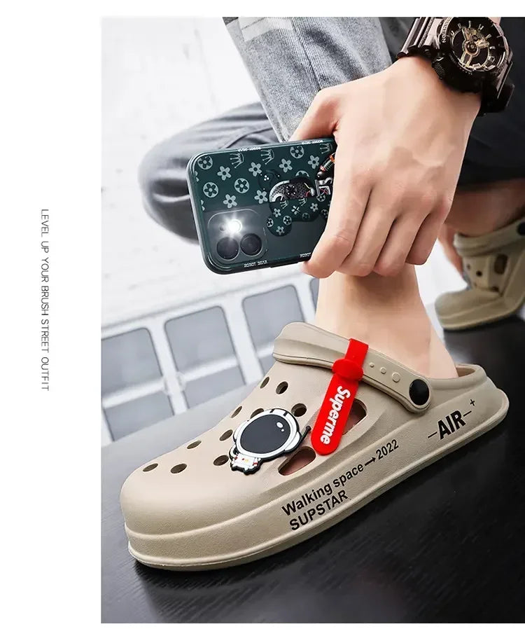 Men Women Sandals Breathable Home Slippers Outdoor Fashion Garden Clogs Couple Water Shoes Sandals For Men Black White