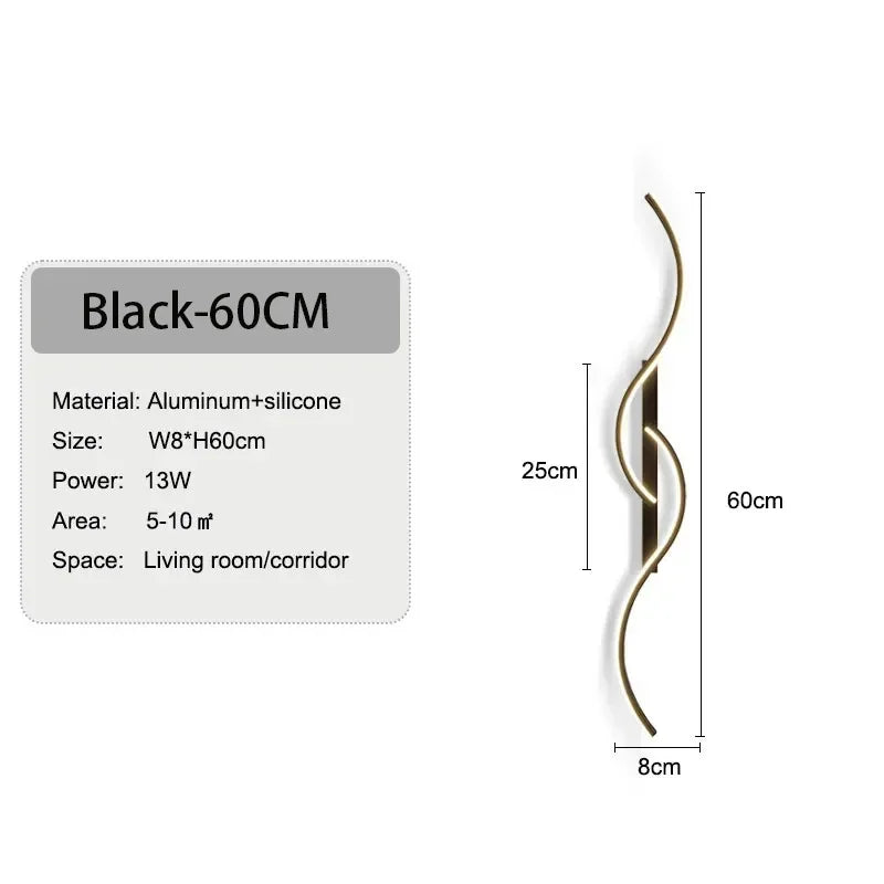 Modern Minimalist Long Strip Wall Lamp Minimalist Bedroom Living Room Grid Lamp Sofa TV Background Decorative Lamp