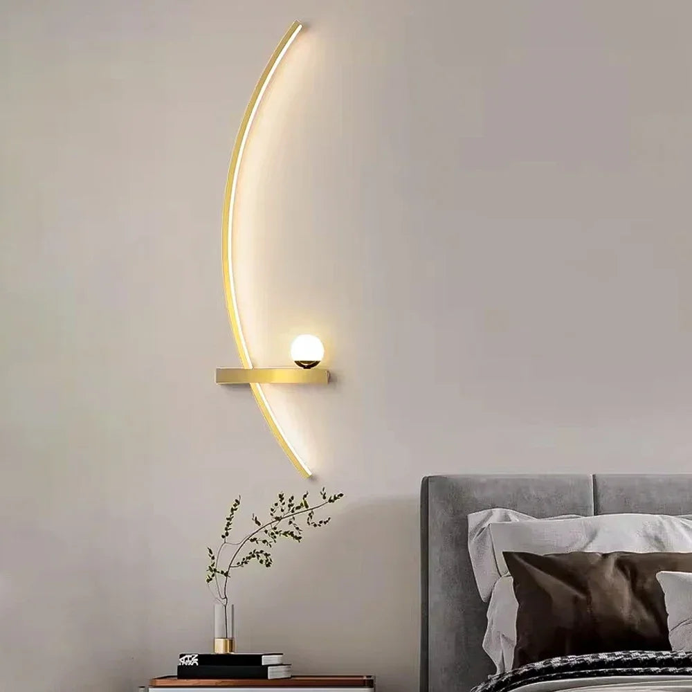 Modern LED Wall Lamps Minimalist Stripes Wall Sconce Decorative for Bedroom Bedside Home Living Room Background Lighting Luster