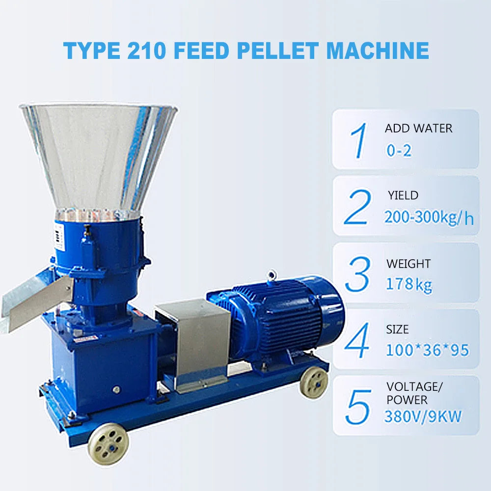 Electric Rotary Animal Feed Granulator Pellet Mill Feed Food Pellet Making Machine for Grain Straw Fish Chicken Pig Poultry