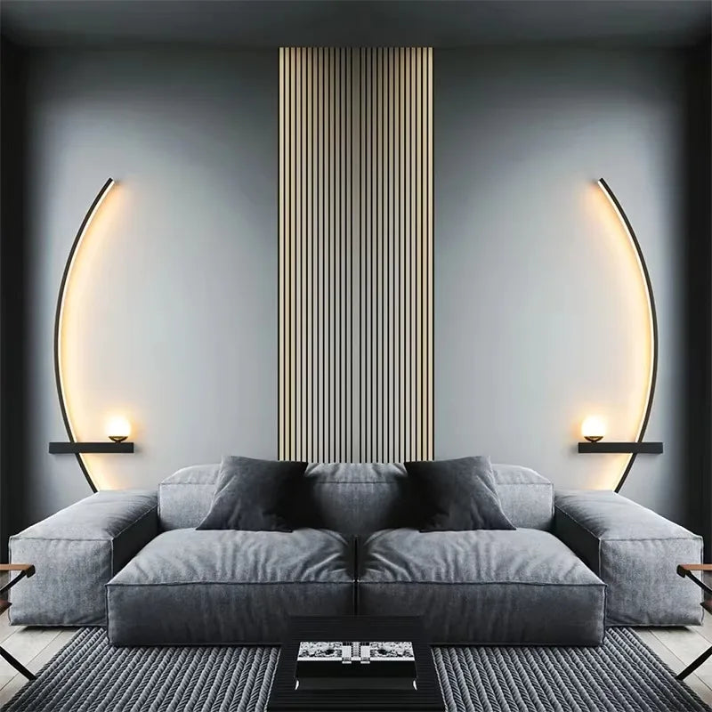 Minimalist LED Wall Lamp Modern Stripes Wall Sconce For Bedroom Bedside Living Room Study Stairs Home Decor Indoor Fixture