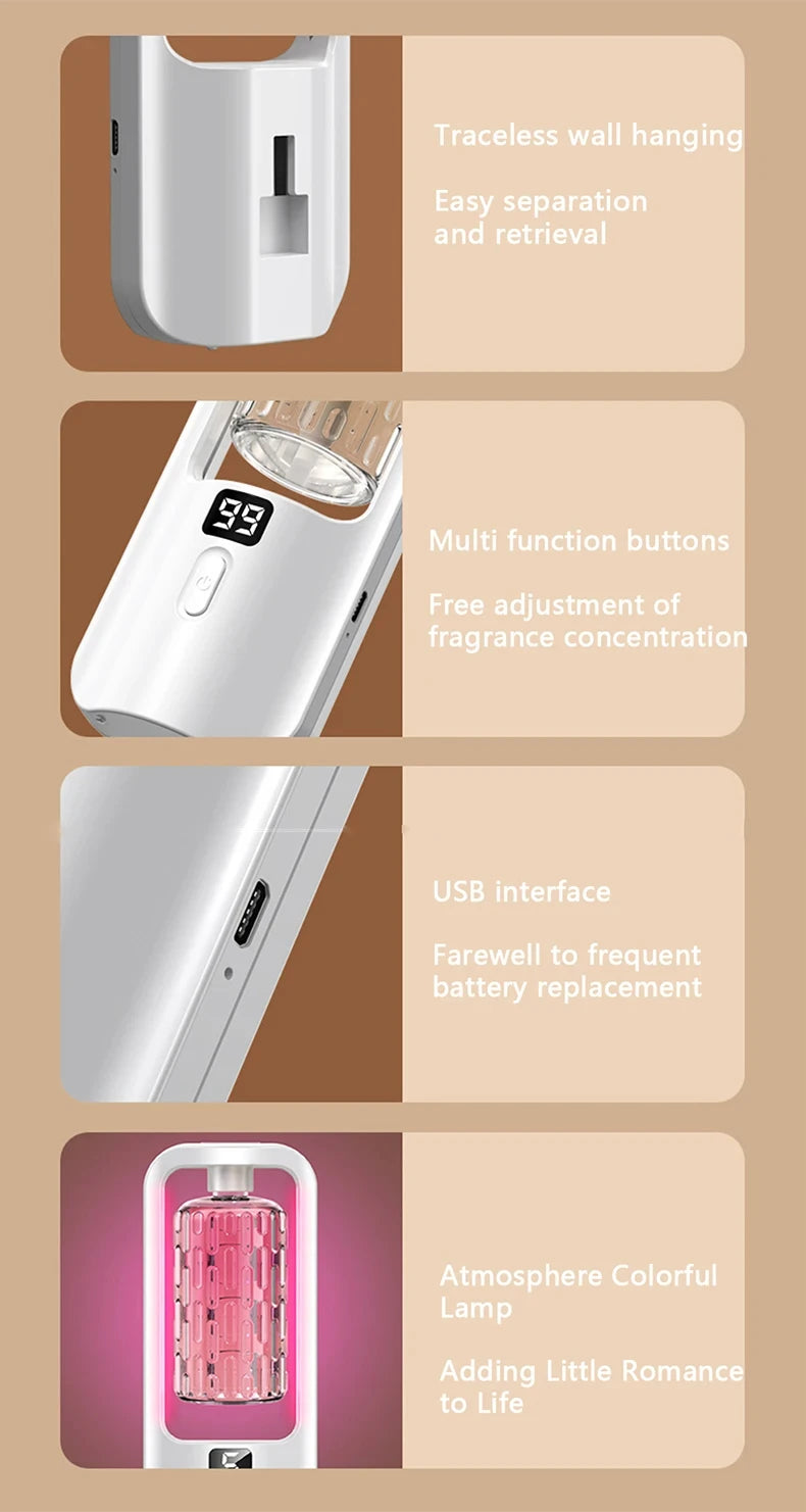 Aroma Diffuser Humidifier 5 GearFragrance Essential Oil Aromatherapy Machine Air Freshener Hotel Bedroom Toilet Deodorization